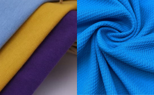 Bahan jersey poliester dan katun